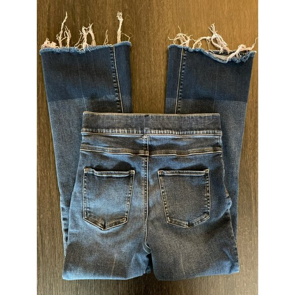 Spanx Pull-on Jeans Cropped Flared 2 tone Size XS - Picture 7 of 7